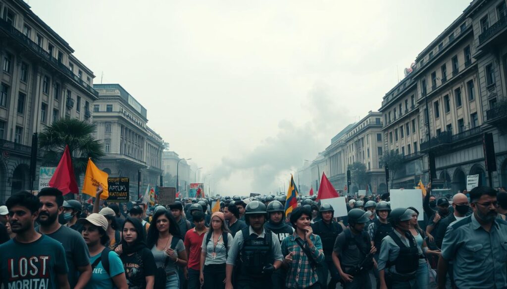 dampak demonstrasi politik