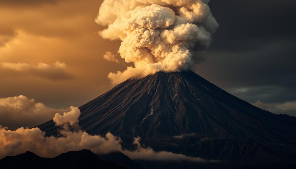 peringatan letusan gunung